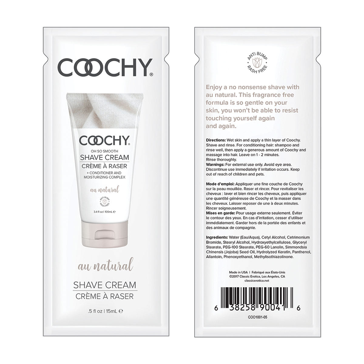 Coochy Shave Cream 15ml. 24pc. Display - Au Natural