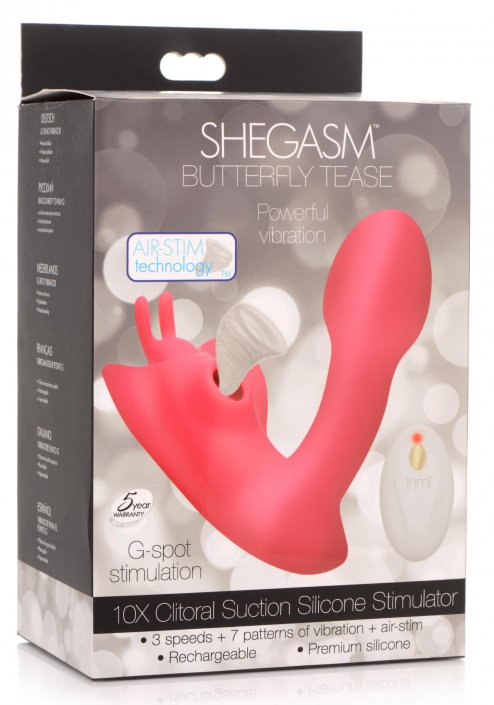 Butterfly Tease 10X Clitoral Suction Silicone Stimulator Sex Distribution