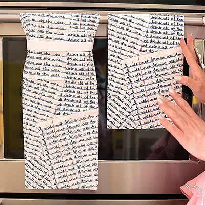 Twisted Wares I Will Not Drink All The Wine Flour Sack Towel