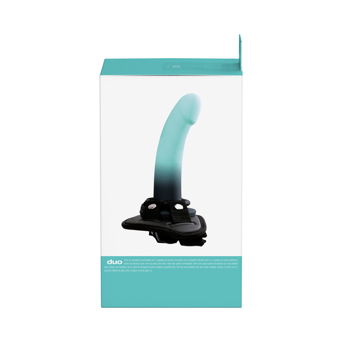 VeDO Duo Silicone Dildo with Harness Turquoise/Black