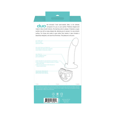 VeDO Duo Silicone Dildo with Harness Turquoise/Black