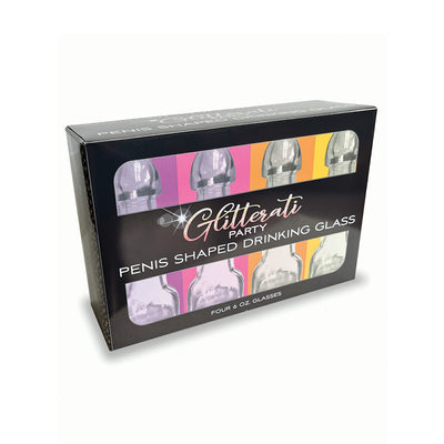 Glitterati Penis Glasses 4pk