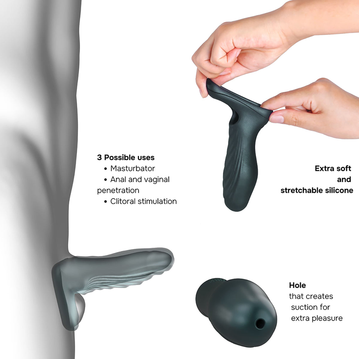 MAN WAN Ryzer Penis Extender &Sleeve Gry