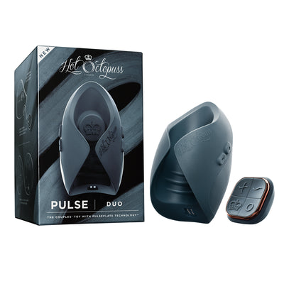 Hot Octopuss Pulse Duo Rechargeable Remote Control Vibrating Stroker Blue