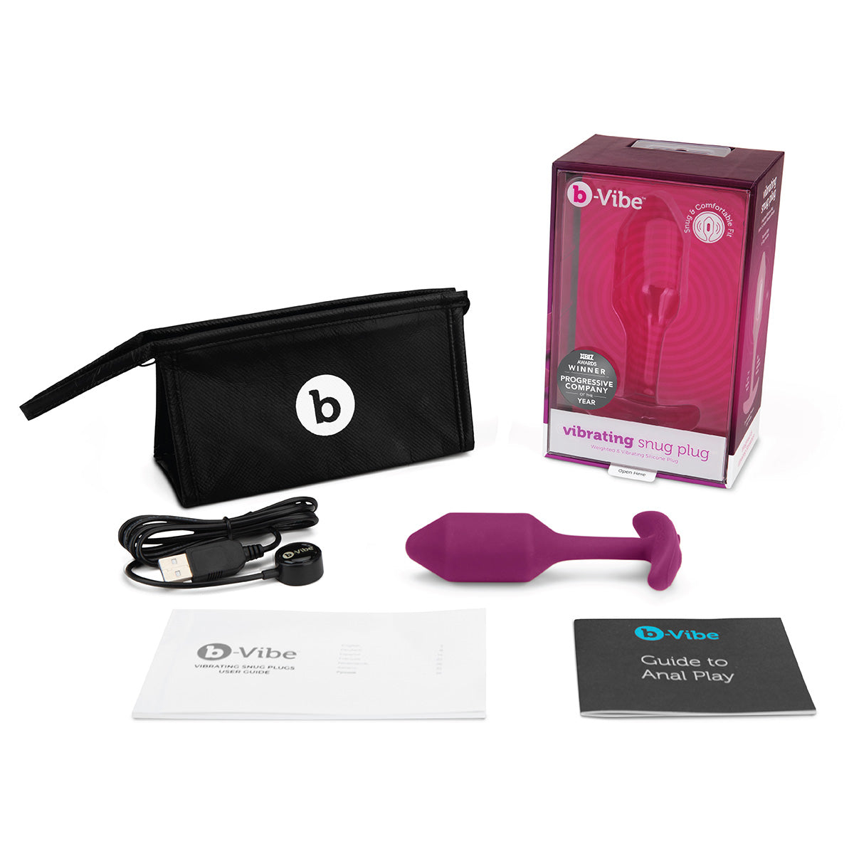 B-Vibe Vibrating Snug Plug 2 (M) - Rose