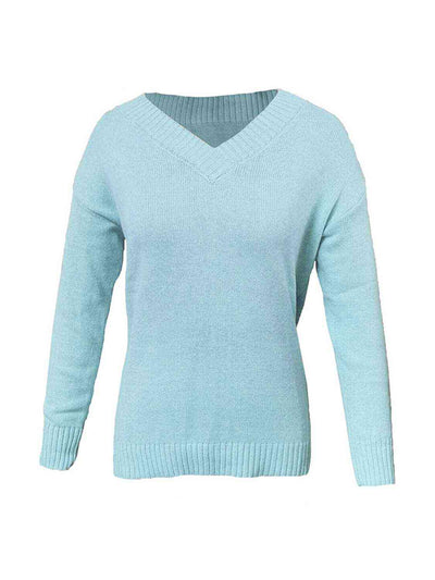 V-Neck Drop Shoulder Sweater