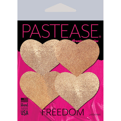 Pastease Petite Hearts 4pc - Rose Gold
