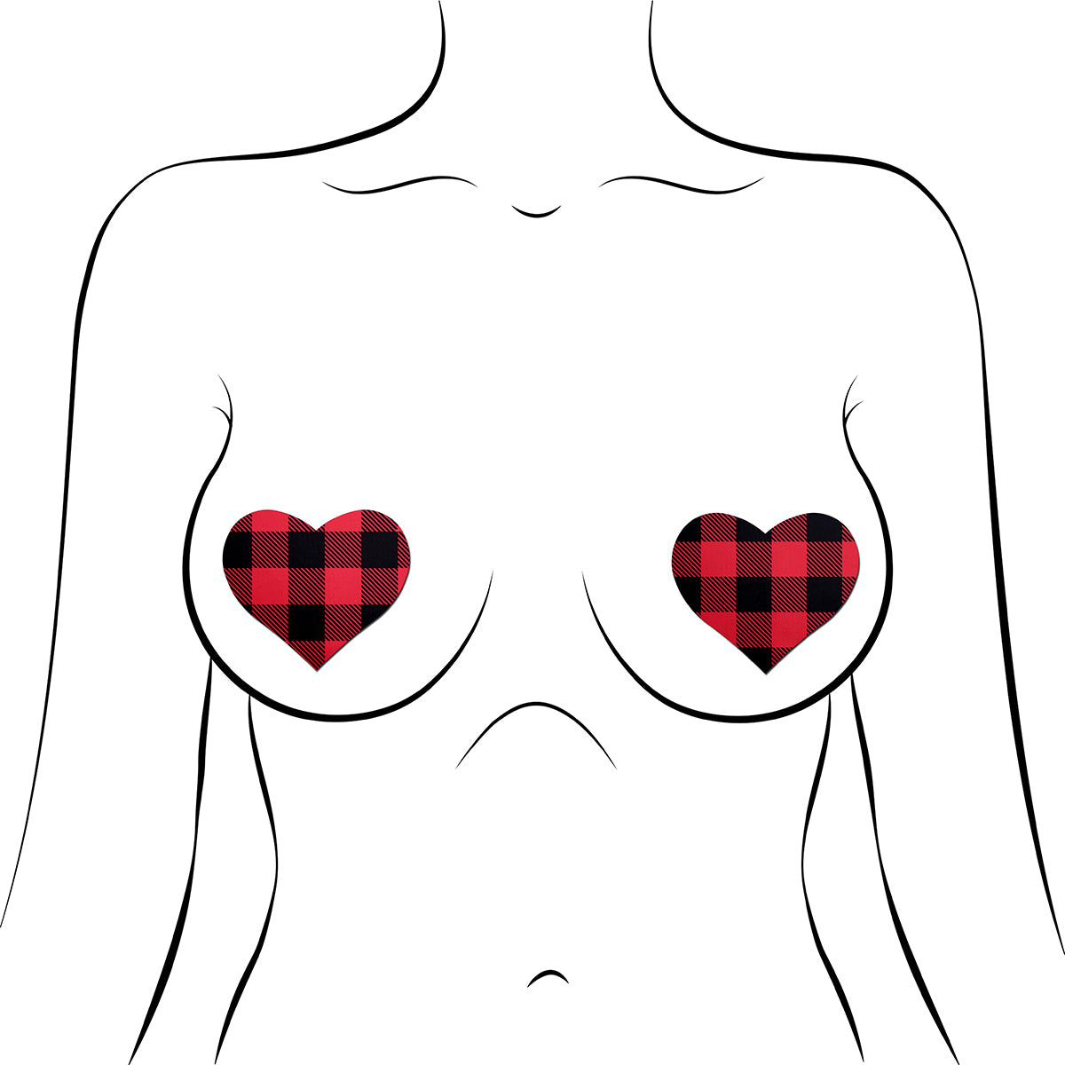 Pastease Plaid Red Hearts