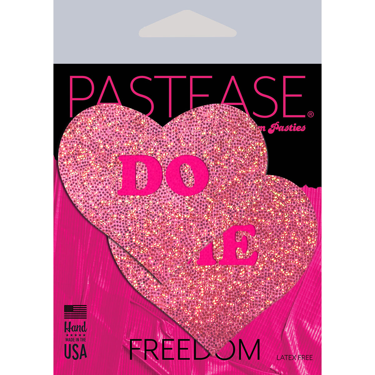 Pastease Do Me Hearts Pink Glitter