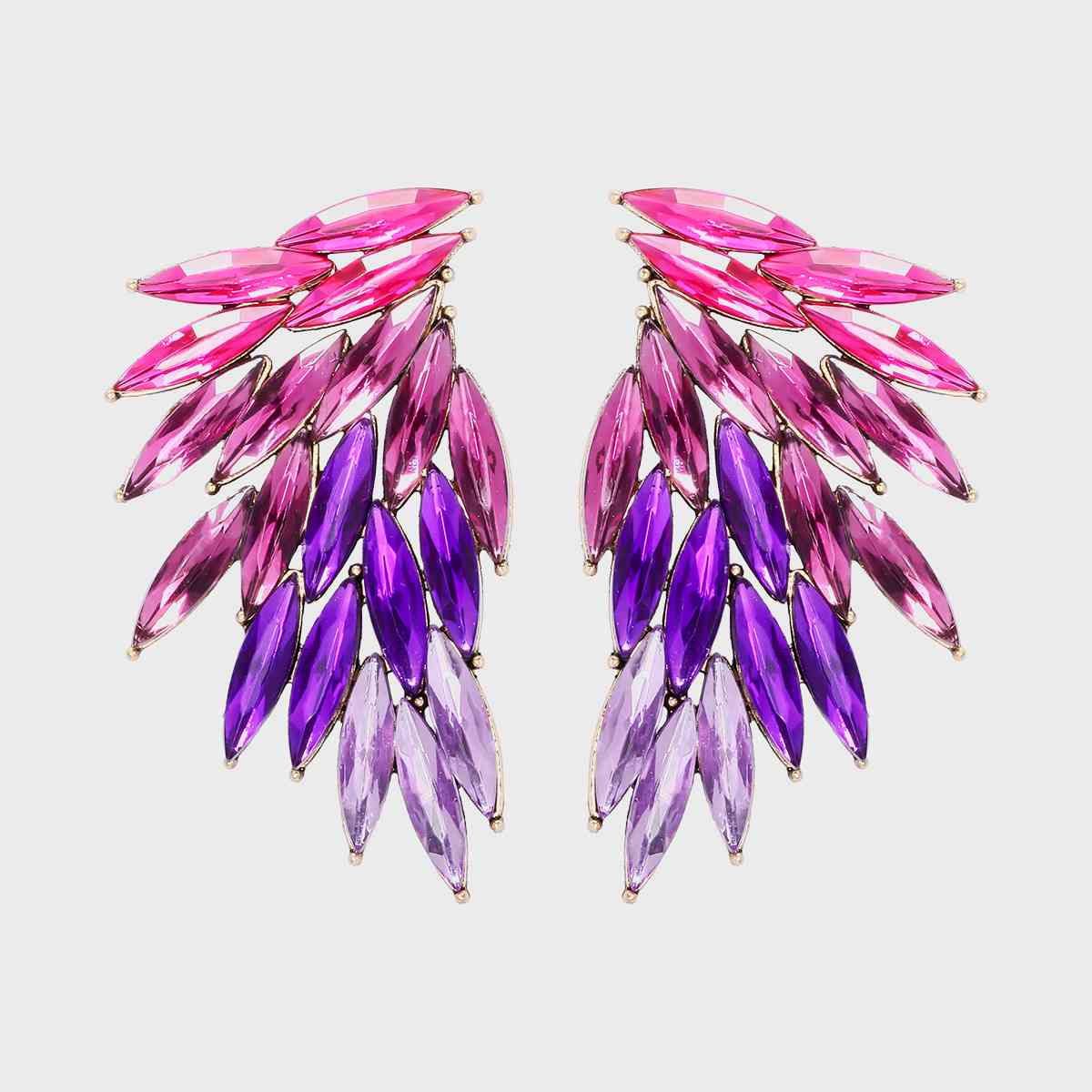 Alloy Acrylic Wing Earrings