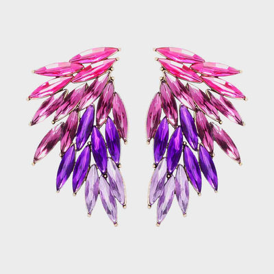 Alloy Acrylic Wing Earrings