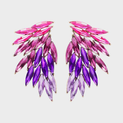 Alloy Acrylic Wing Earrings