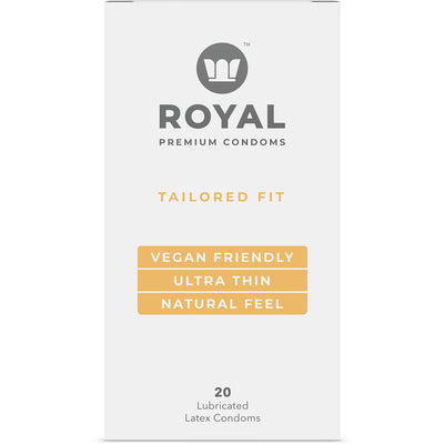 Royal Intimacy Tailored Fit Vegan Condoms 20pk