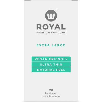 Royal Condoms XL Vegan Condoms 20pk