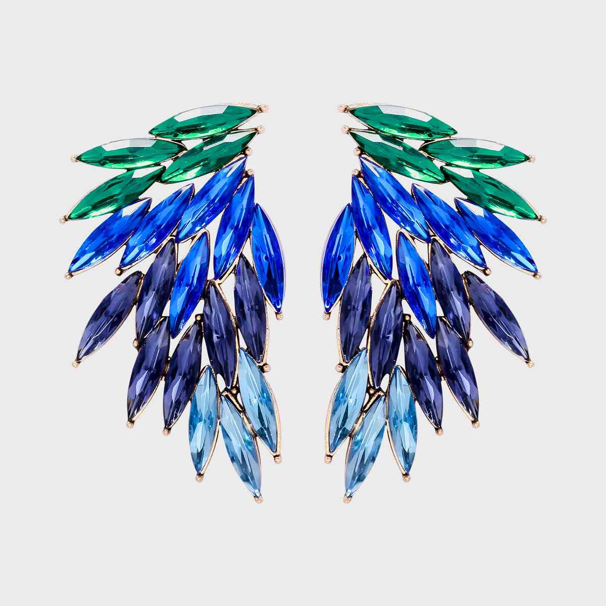 Alloy Acrylic Wing Earrings