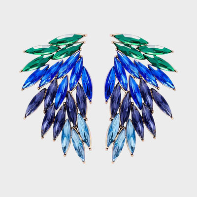 Alloy Acrylic Wing Earrings