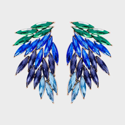 Alloy Acrylic Wing Earrings