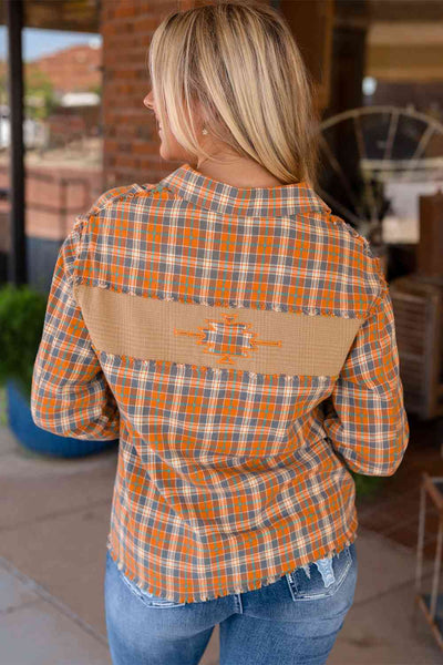 Plaid Collared Neck Shirt