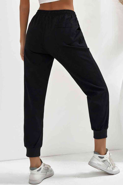 Drawstring Elastic Waist Pocket Joggers