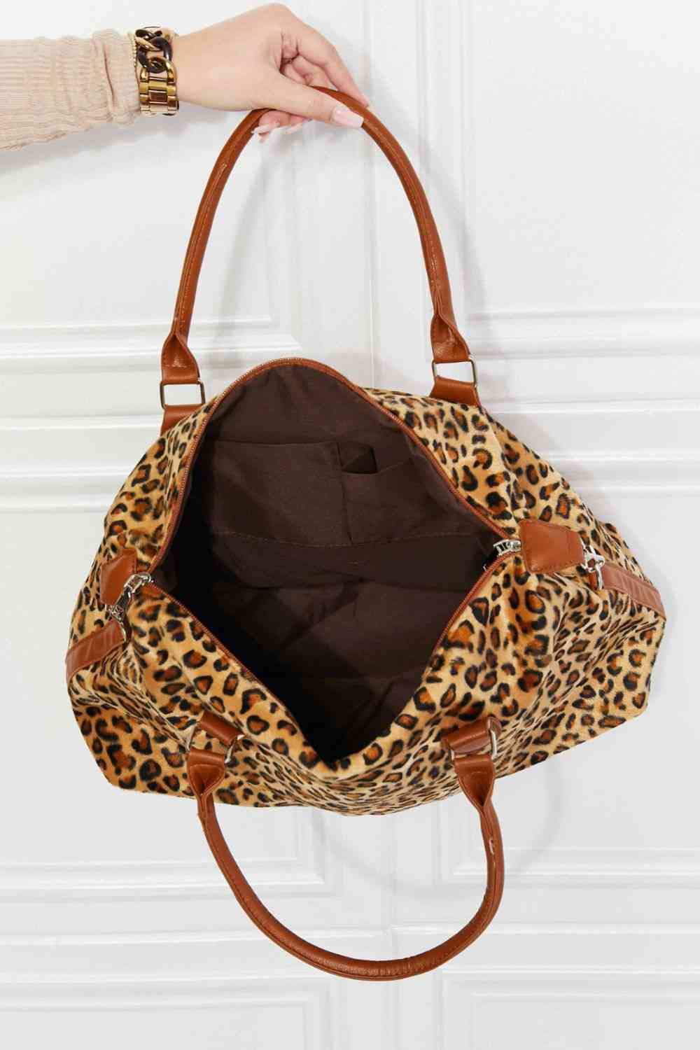 Animal Print Brushed Weekender Bag