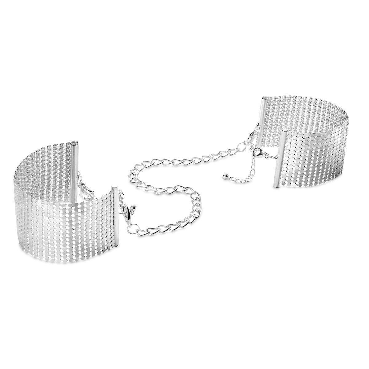 Bijoux Indiscrets Desir Metallique Mesh Handcuffs - Silver