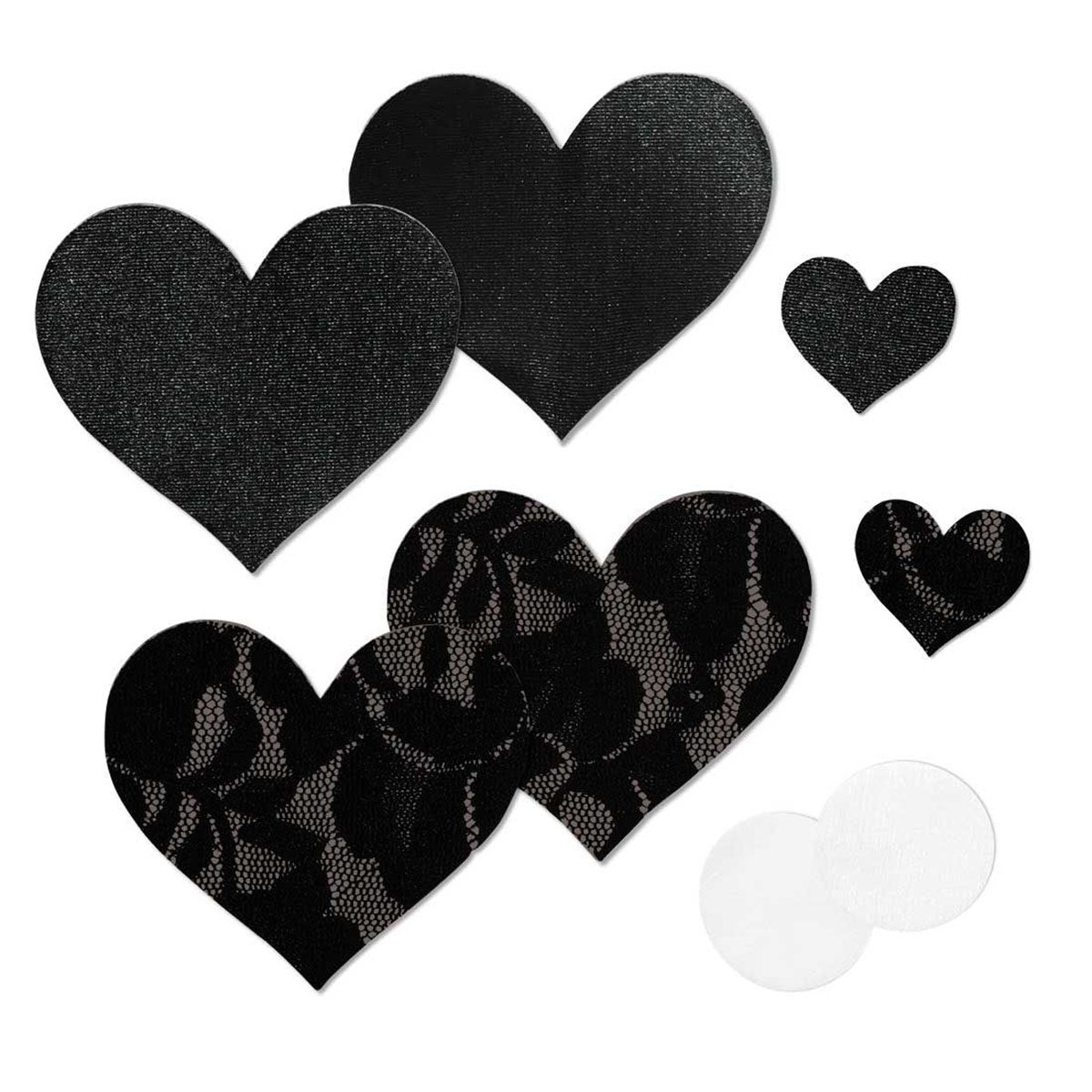 Nippies Basics Black Hearts - Size C