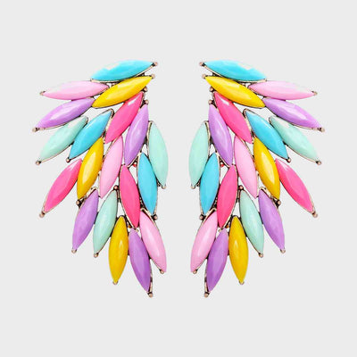 Alloy Acrylic Wing Earrings