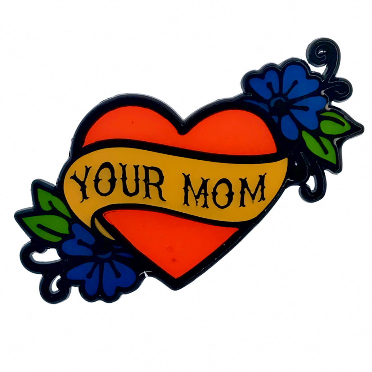 Geeky & Kinky Your Mom Heart Tattoo Pin