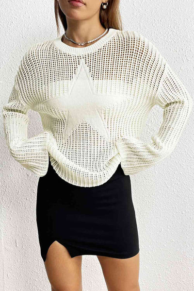 Star Rib-Knit Sweater