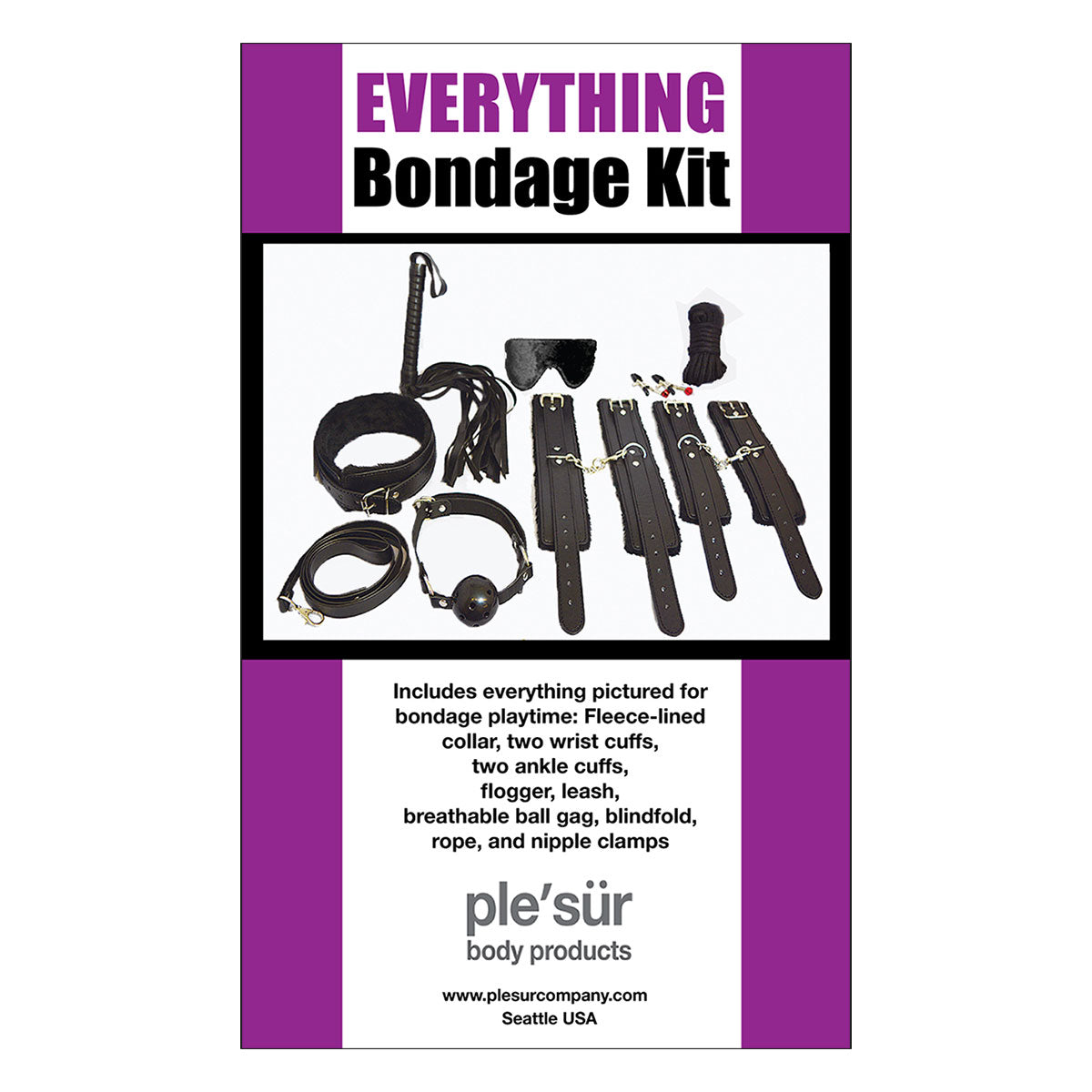 Everything Bondage 12pc Kit - Black