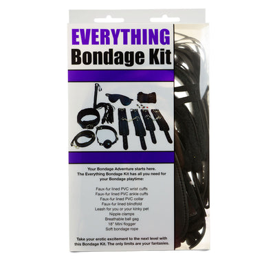 Everything Bondage 12pc Kit - Black