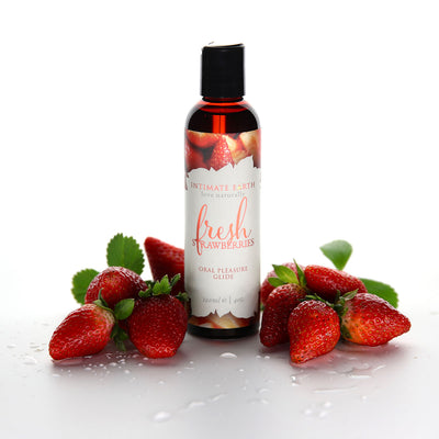 Intimate Earth Flavored Glide - Fresh Strawberries 4oz