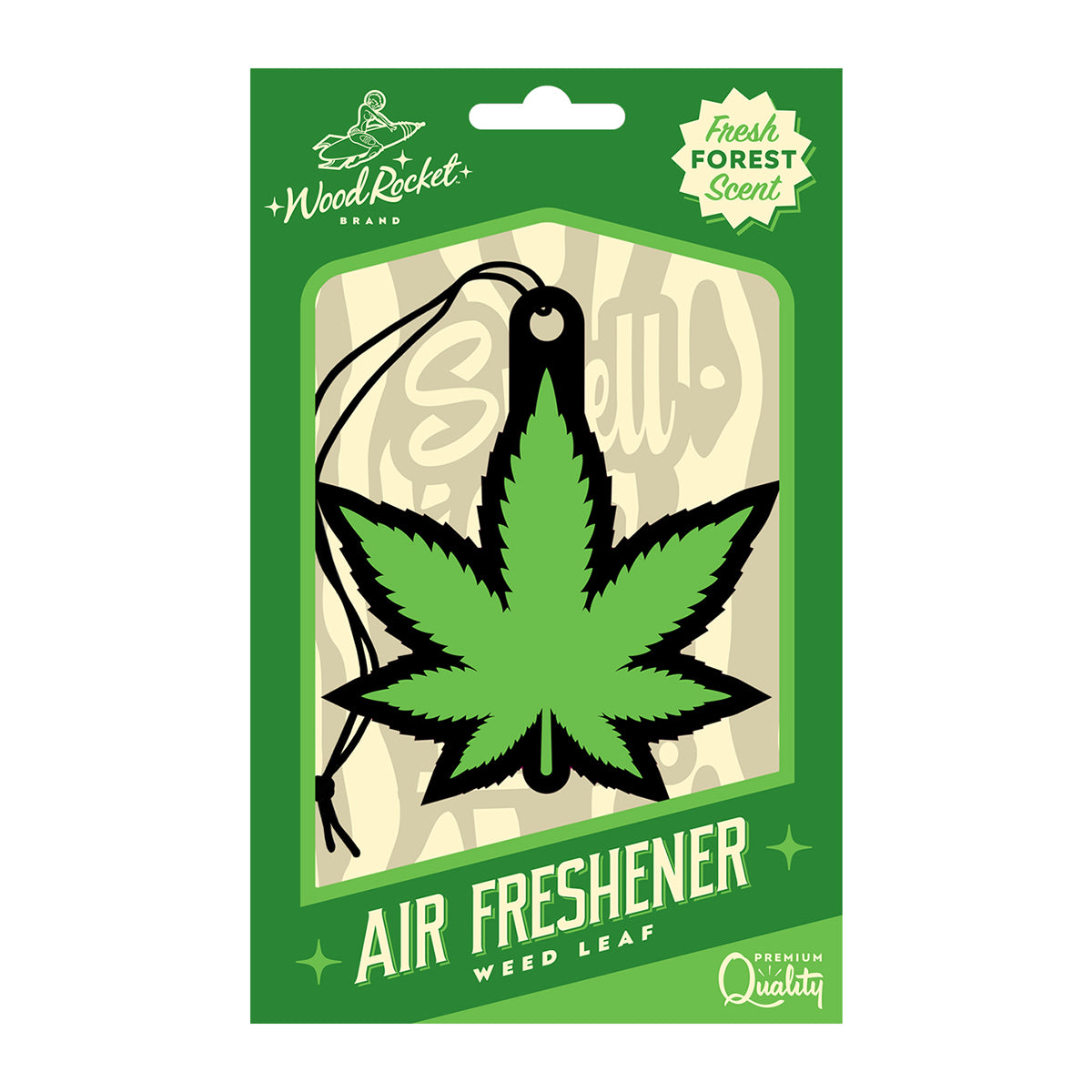 Wood Rocket Air Freshener Green Leaf