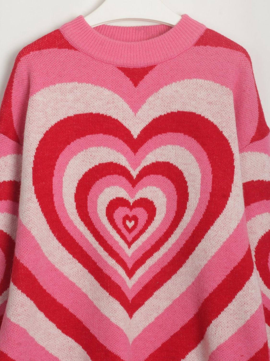 Heart Dropped Shoulder Sweater