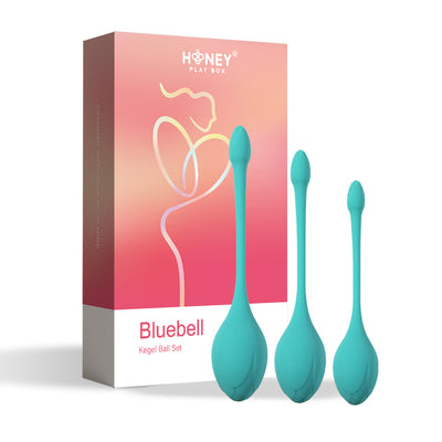 Honey Play Box Bluebell Floral Weighted Kegel Ball 3-Piece Exercise Set
