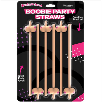 Boobie Party Straws 6pk