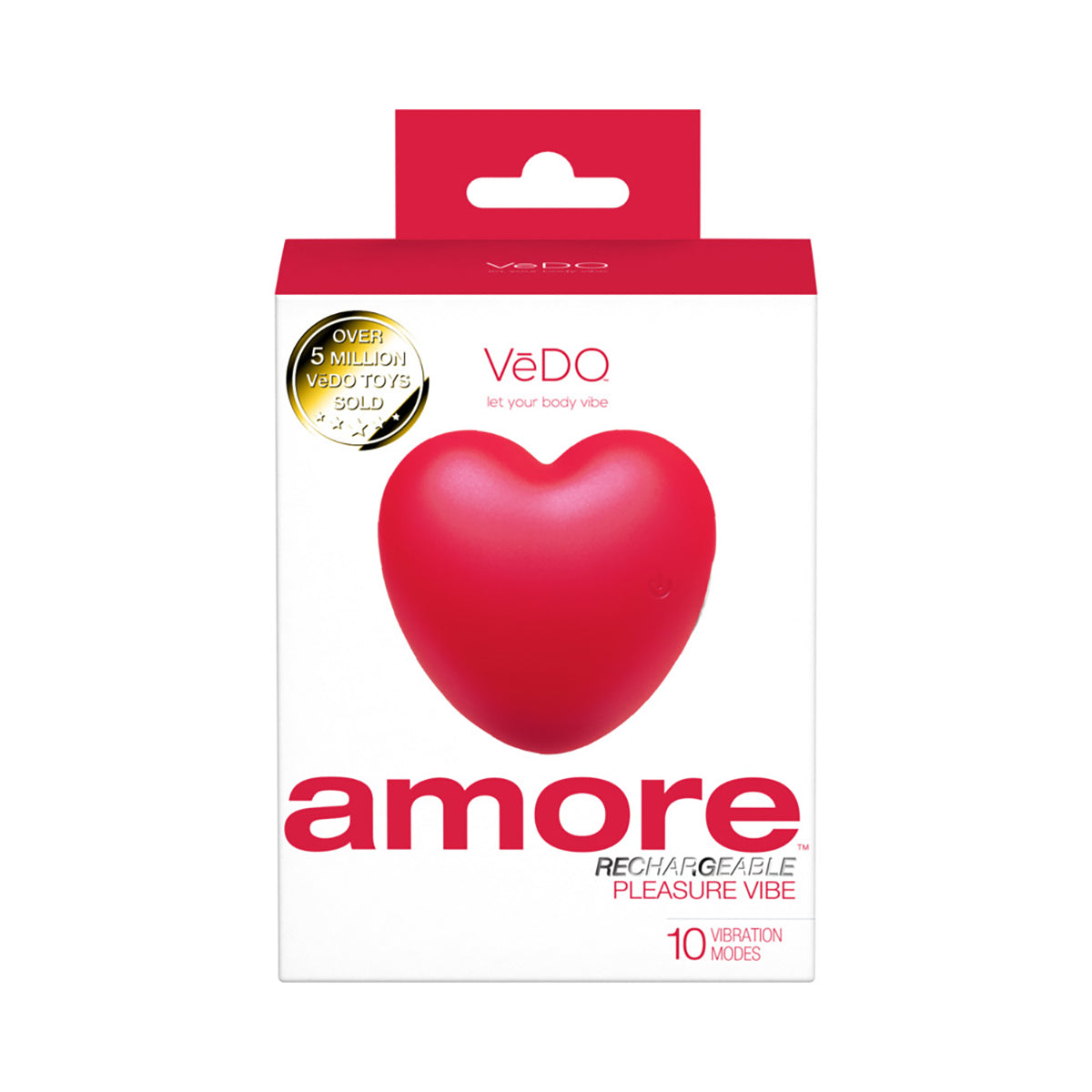 VeDO Amore Rechargeable Pleasure Vibe Red