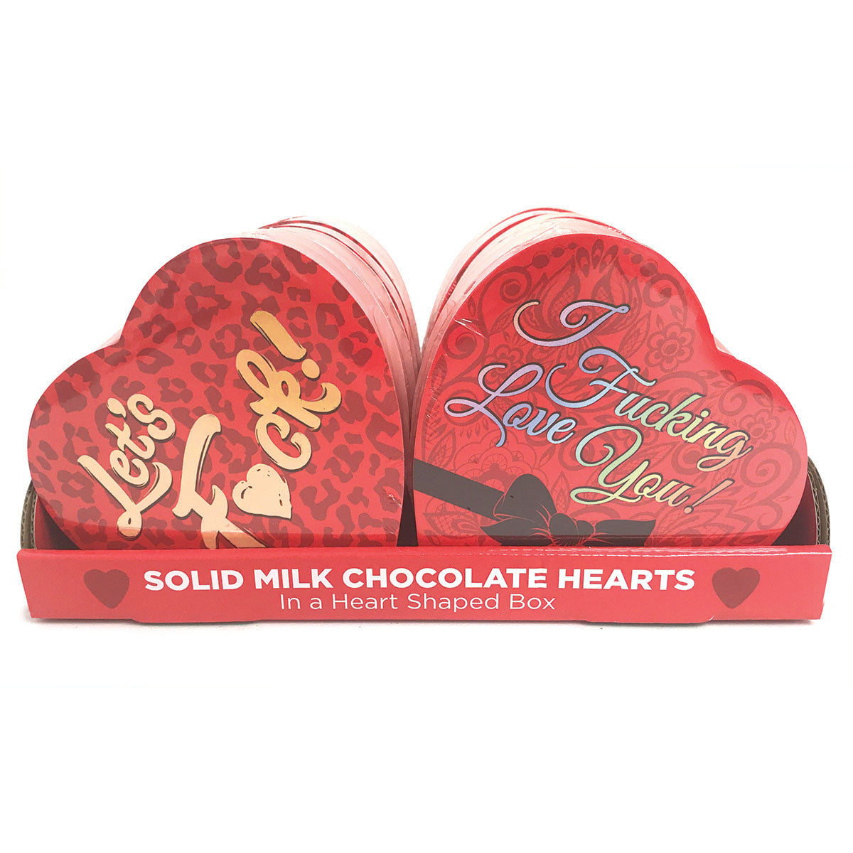 Let's Fuck / I Fucking Love You Chocolate Hearts Display 12ct