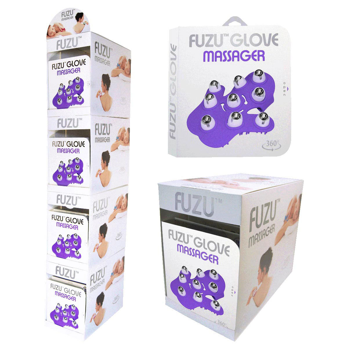Fuzu Glove Massager - Purple