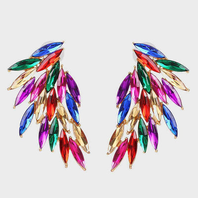 Alloy Acrylic Wing Earrings