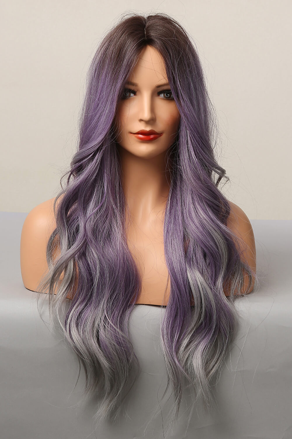 Elegant Wave Full Machine Synthetic Wigs in Purple 26''