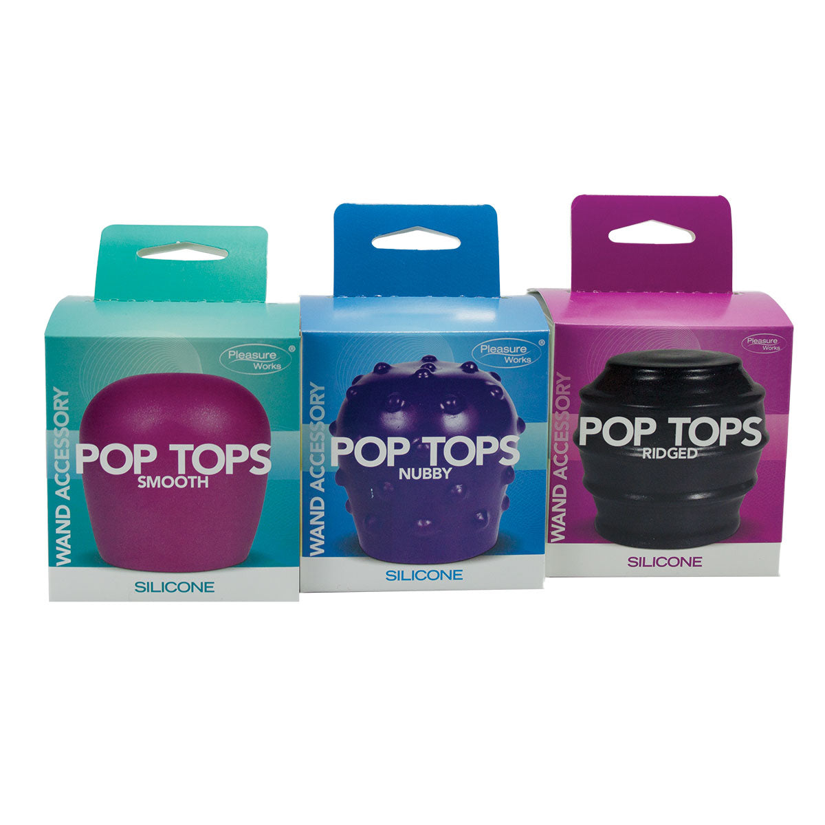 Pop Top Wand Attachment Ridged Black