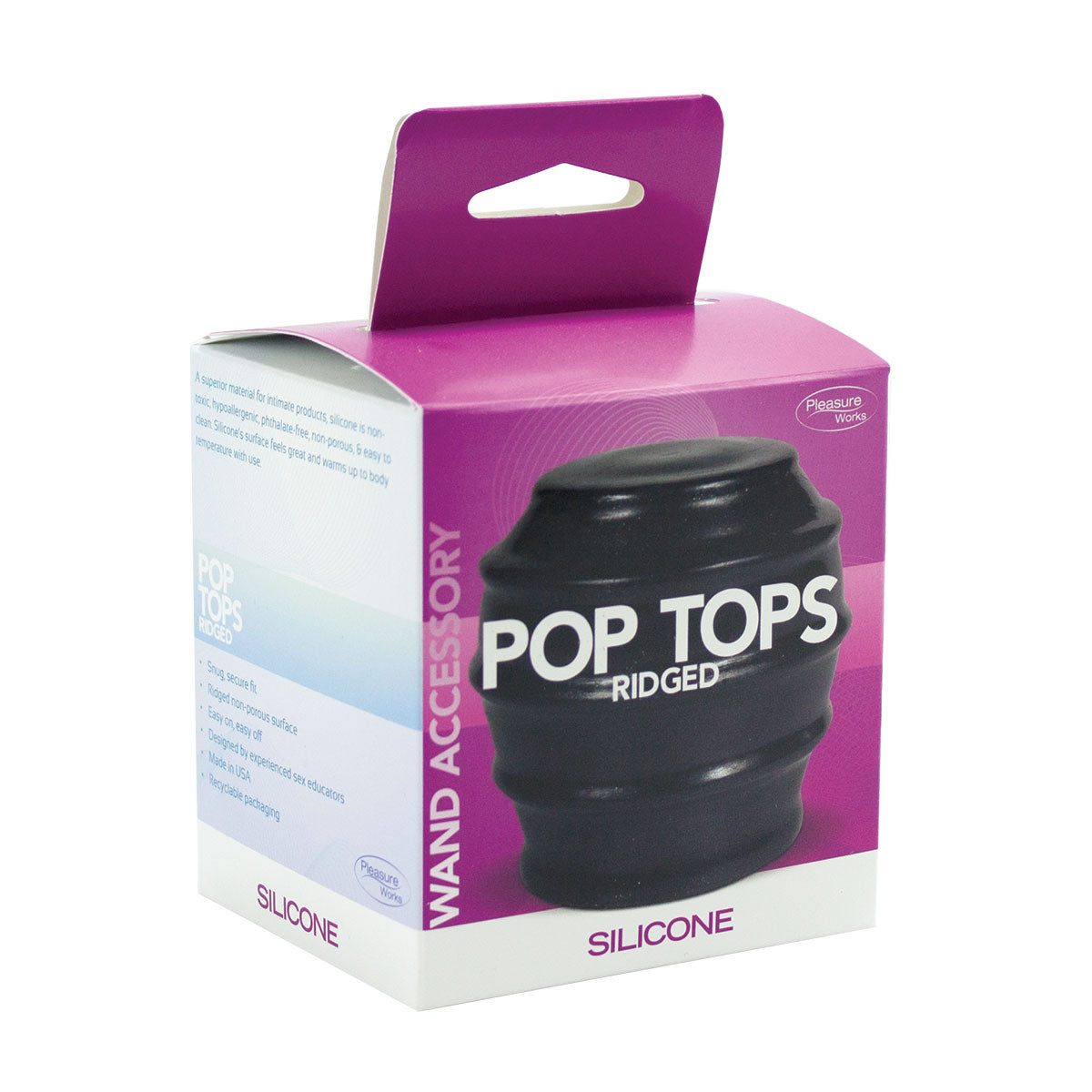 Pop Top Wand Attachment Ridged Black