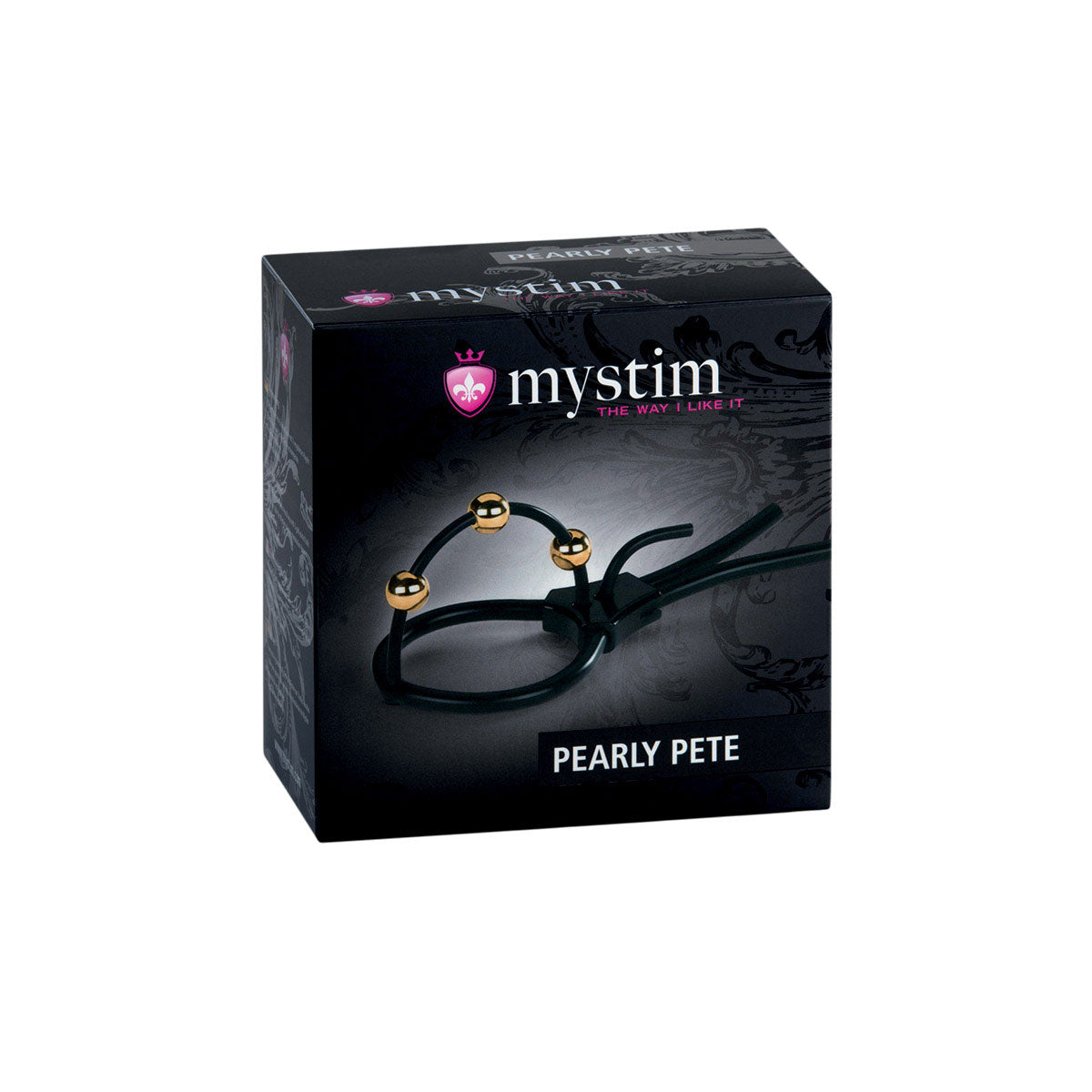 Mystim Pearly Pete - Corona Strap w/ Golden Balls Mystim