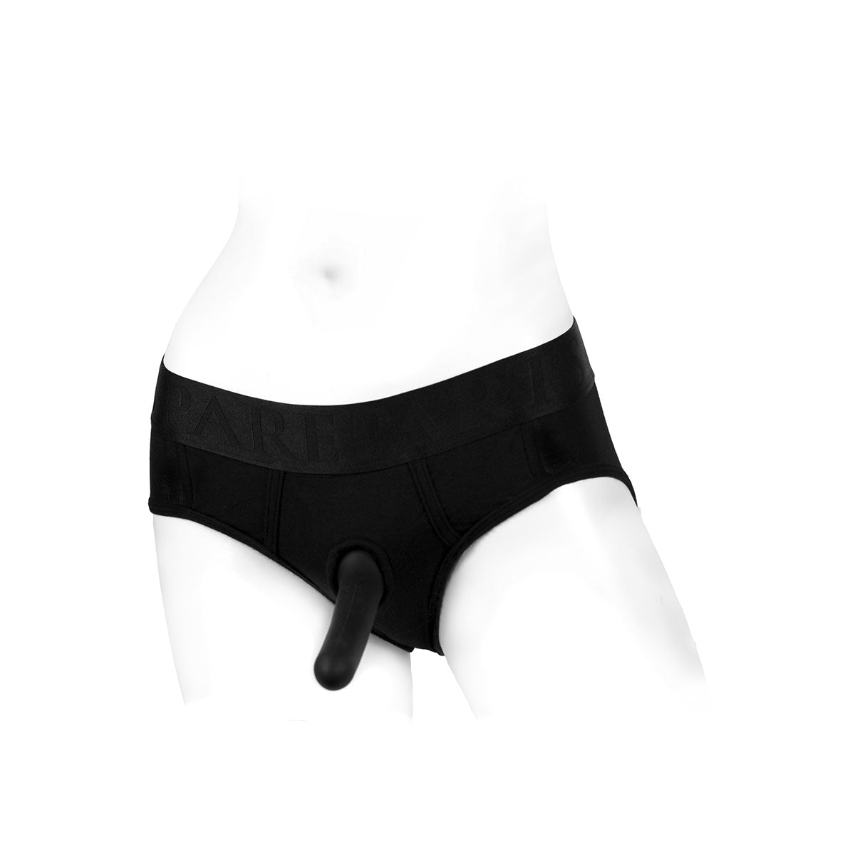 SpareParts Tomboi Rayon Brief Harness Black Size S