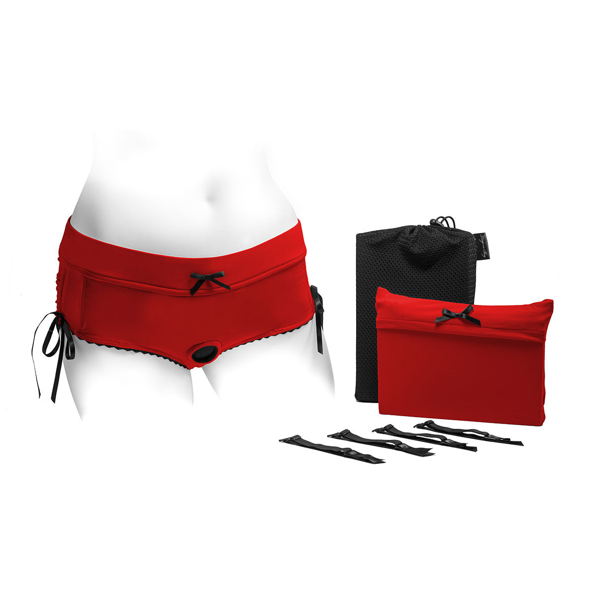 SpareParts Sasha Harness Red/Black Nylon - 2X
