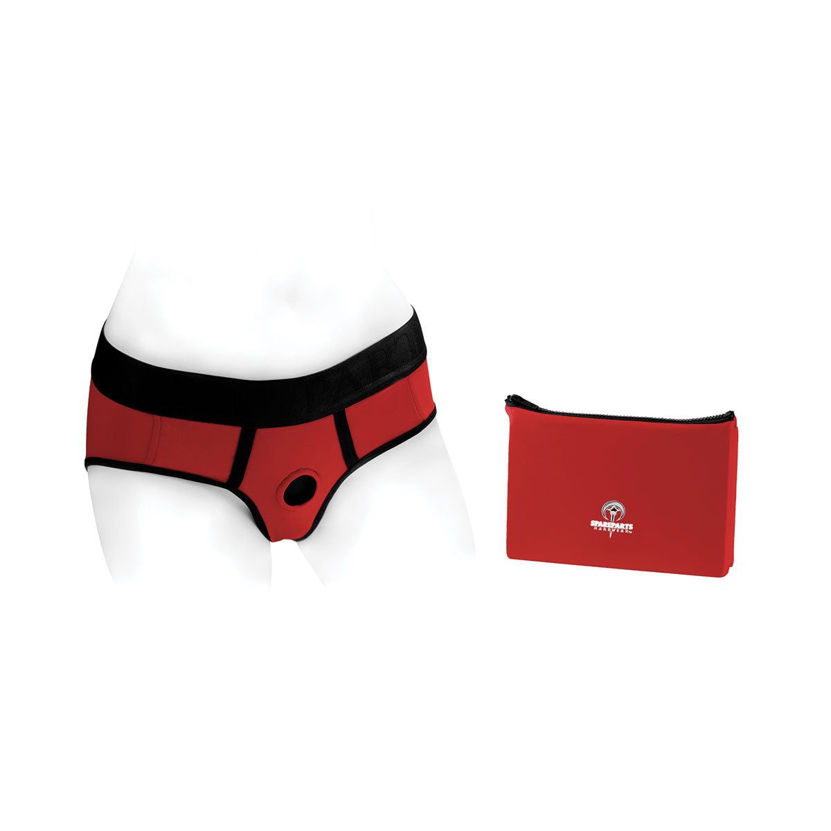 SpareParts Tomboi Harness Red/Black Nylon - 4X