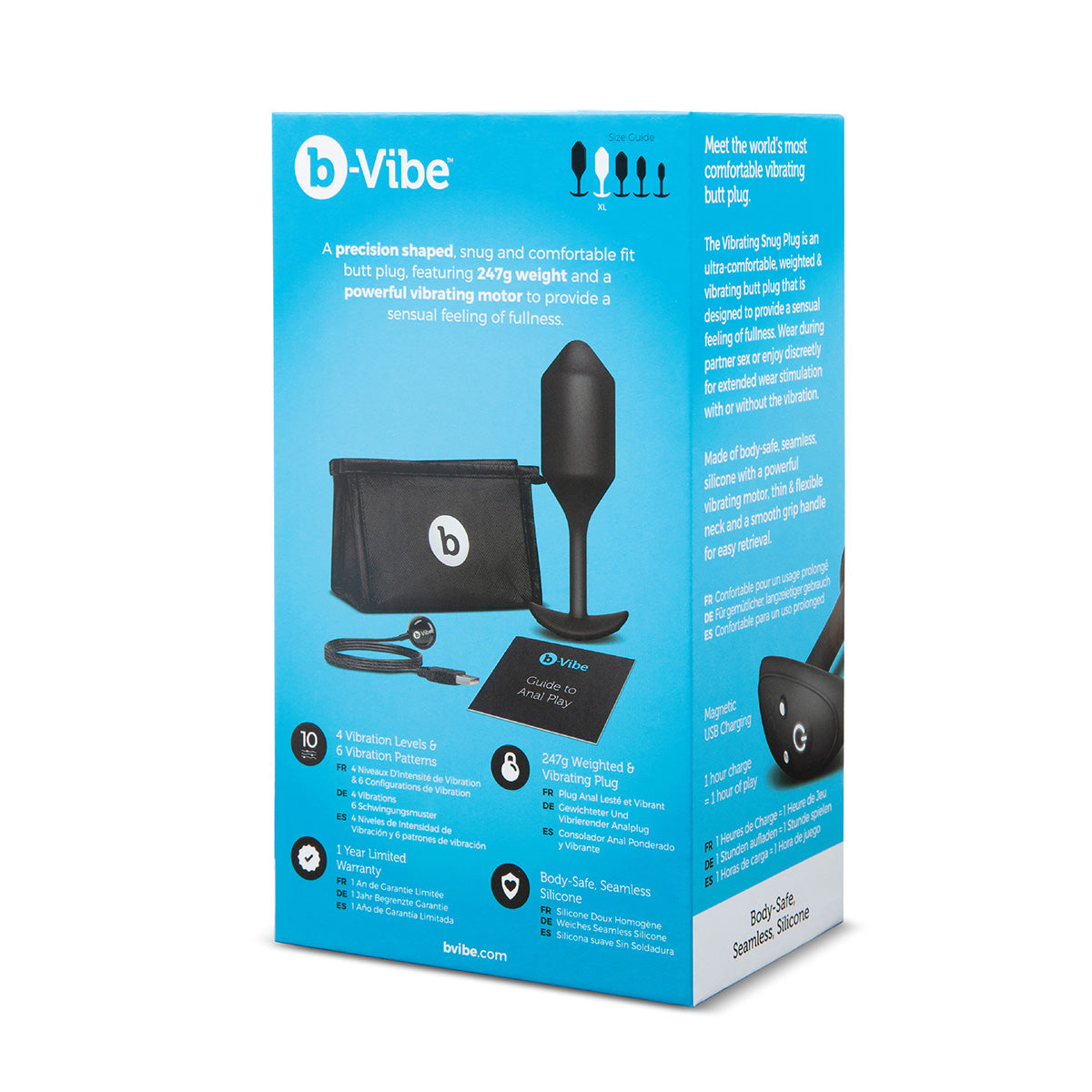 B-Vibe Vibrating Snug Plug 4 (XL) - Black