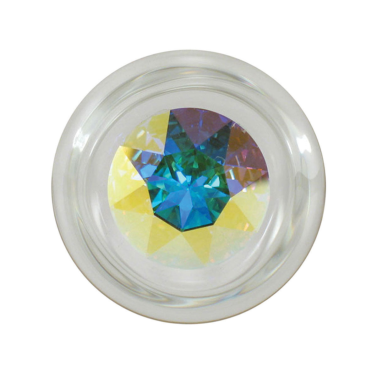 Crystal Delights Small Clear Plug - Aurora Borealis Crystal Delights