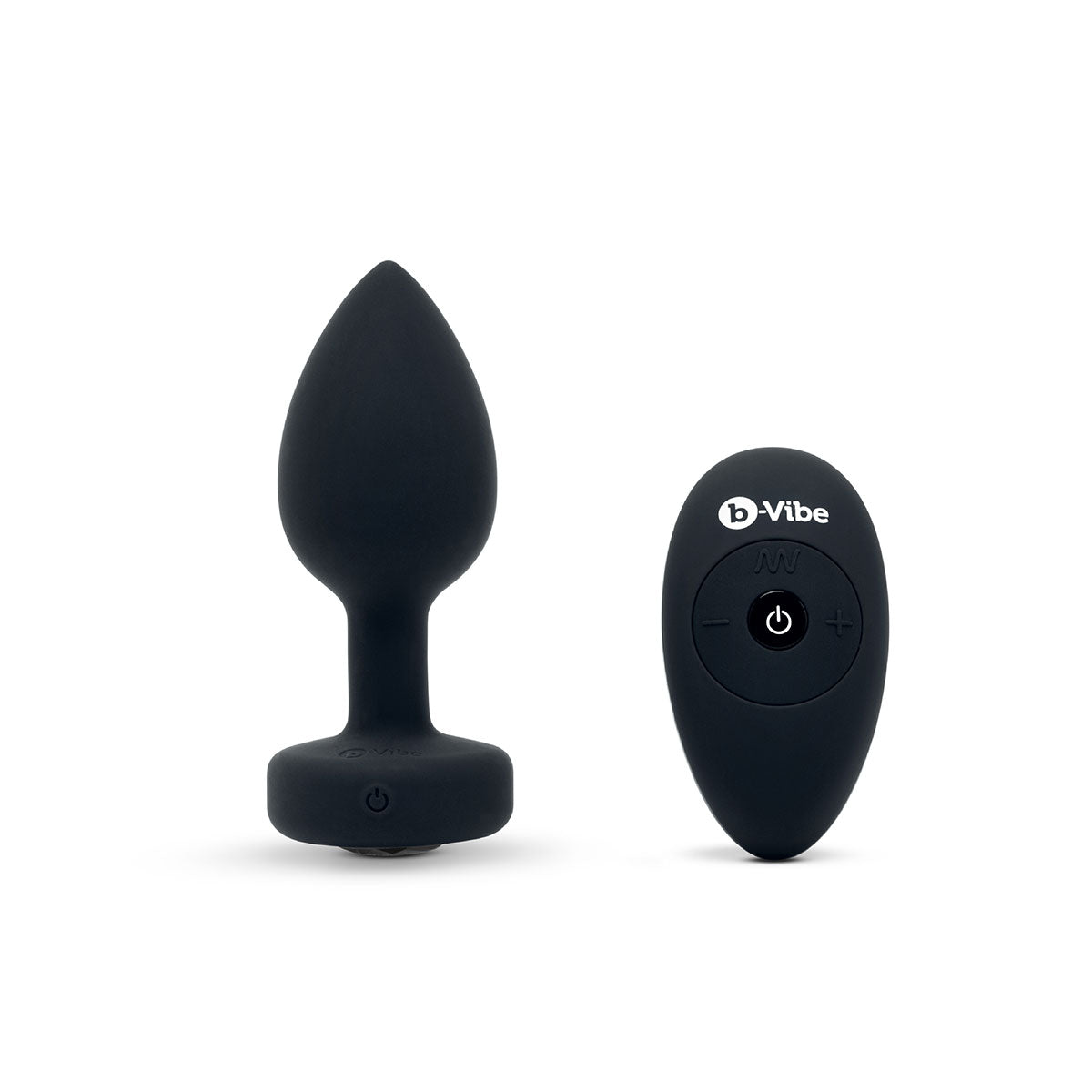B-Vibe Vibrating Jewel Plug Medium/Large - Black